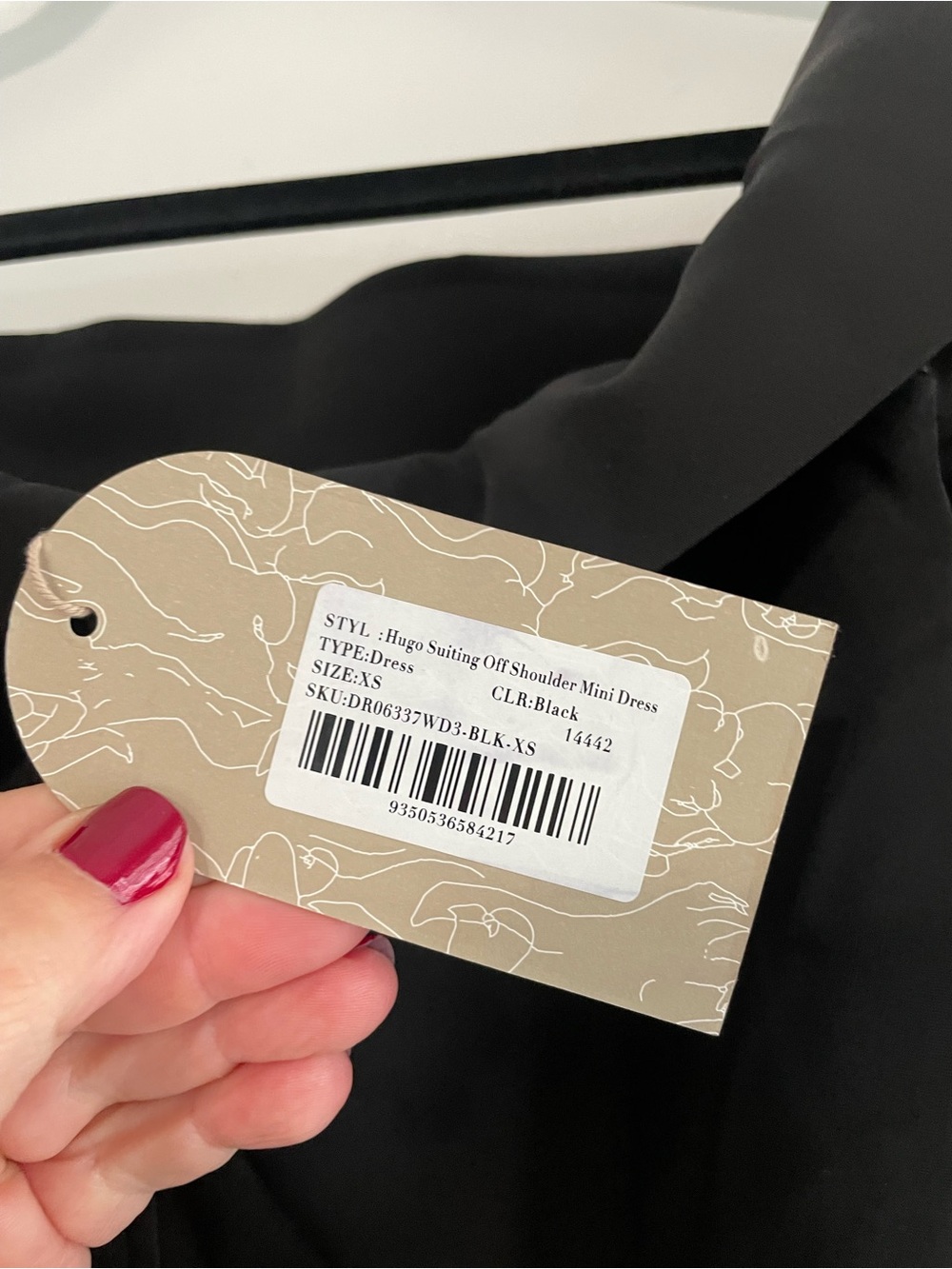 NEW Meshki Hugo Suiting Off the Shoulder Black Mini Dress Size XS - Picture 11 of 11